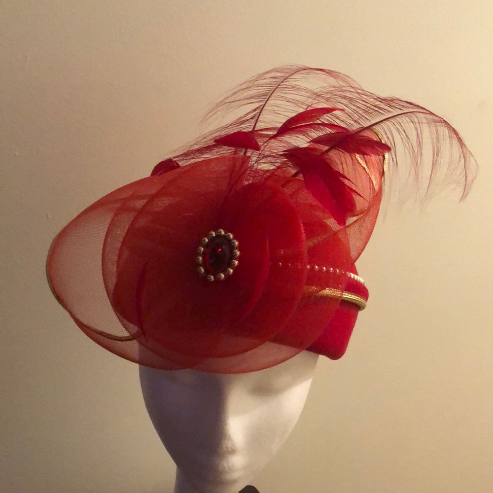 Mario Bellini Red Pill Box Hat